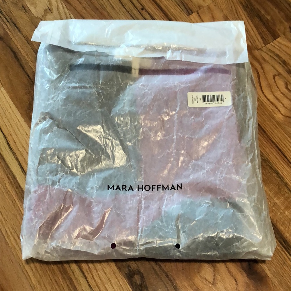 Mara Hoffman Amy Popcorn Dress Abstract Navy Fuchsia Bodycon Colorblock Designer - Picture 16 of 16